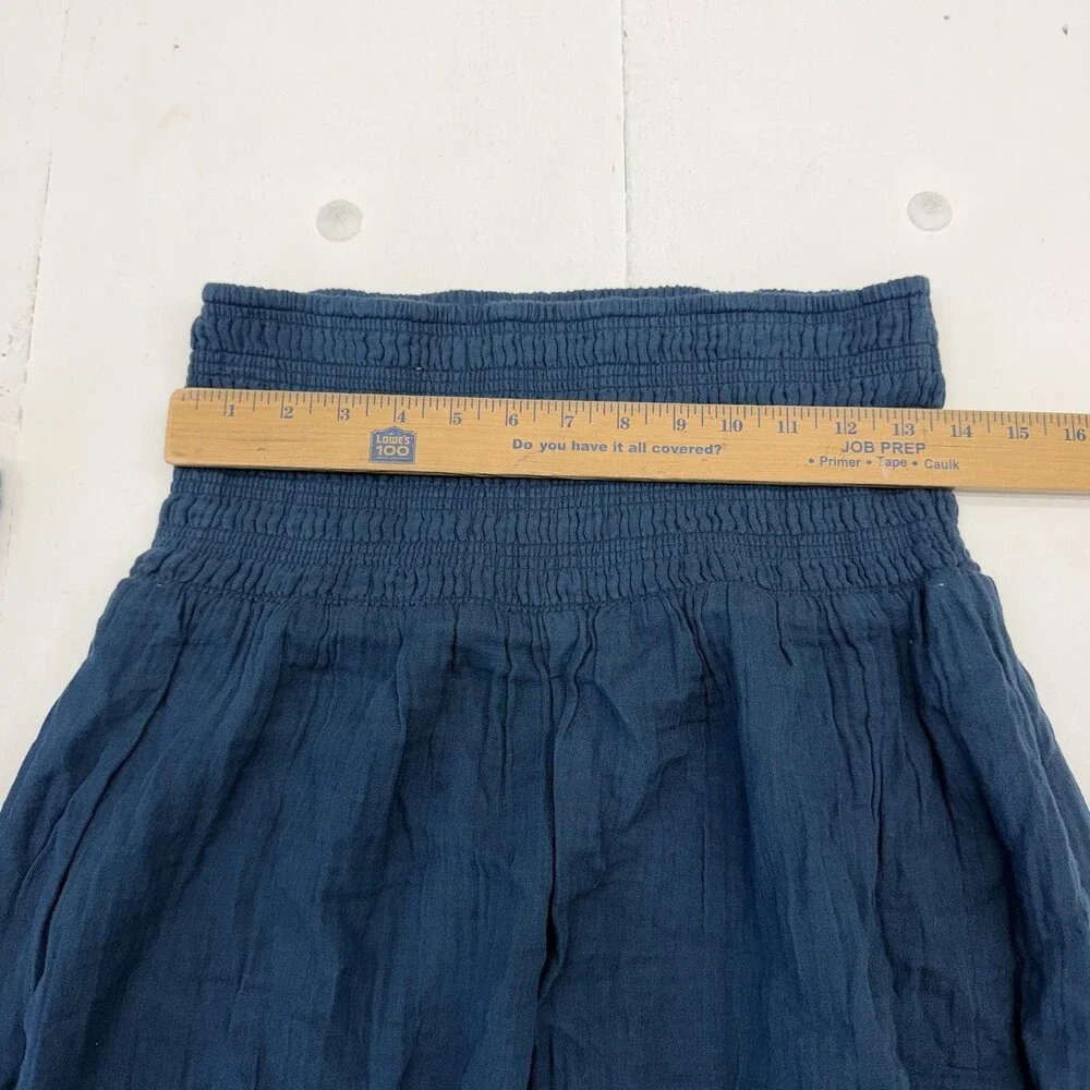 Old Navy Skirt Tank Set Womens S Blue Cotton Gauze Halter 2 Piece Summer Outfit